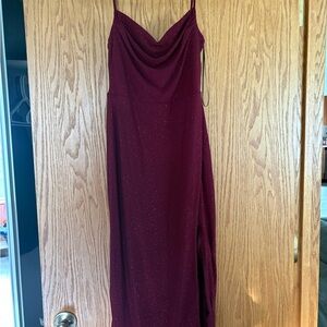 Windsor Strapless Burgundy Gown